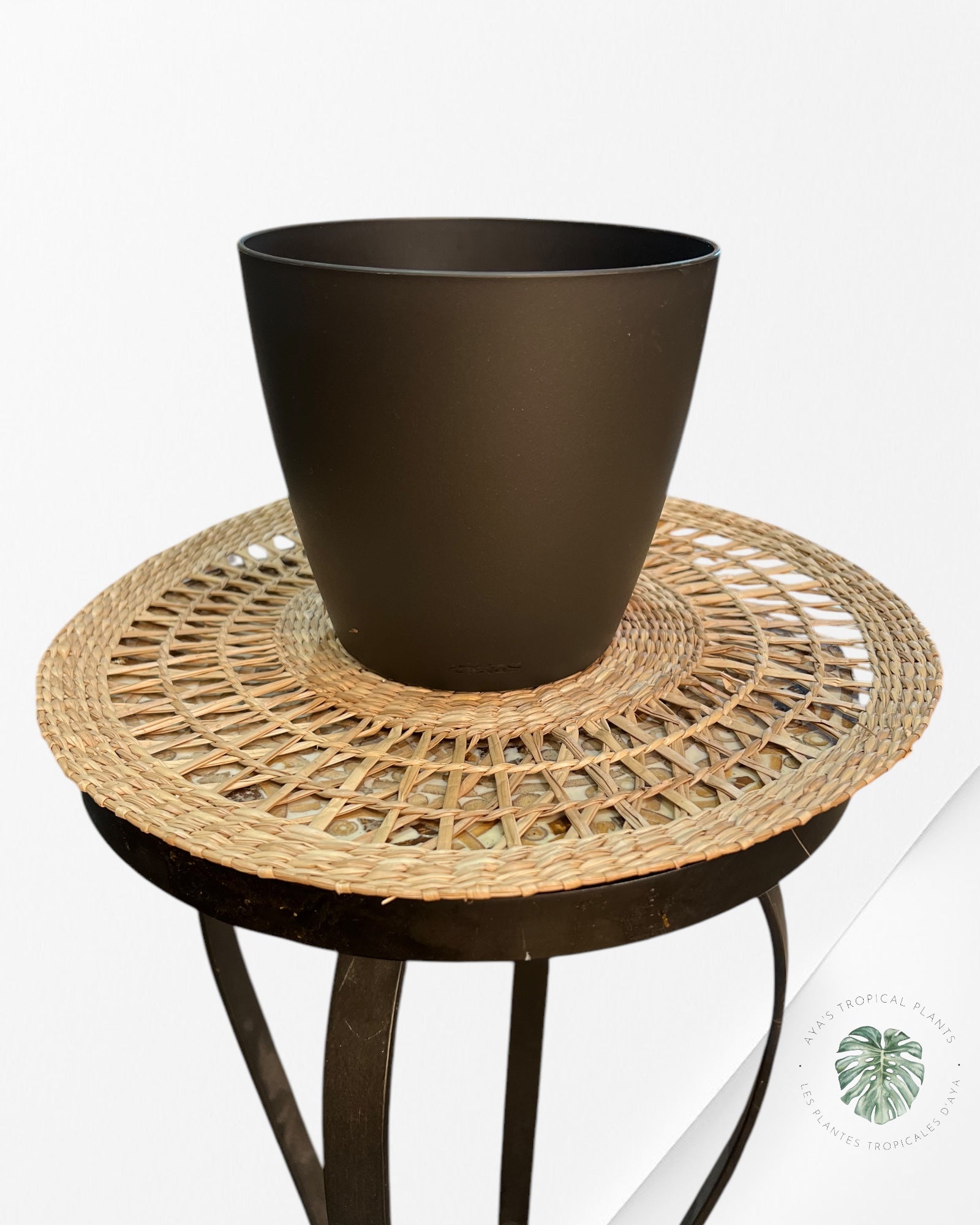 Plant pot (cache pot) 16cm black mate