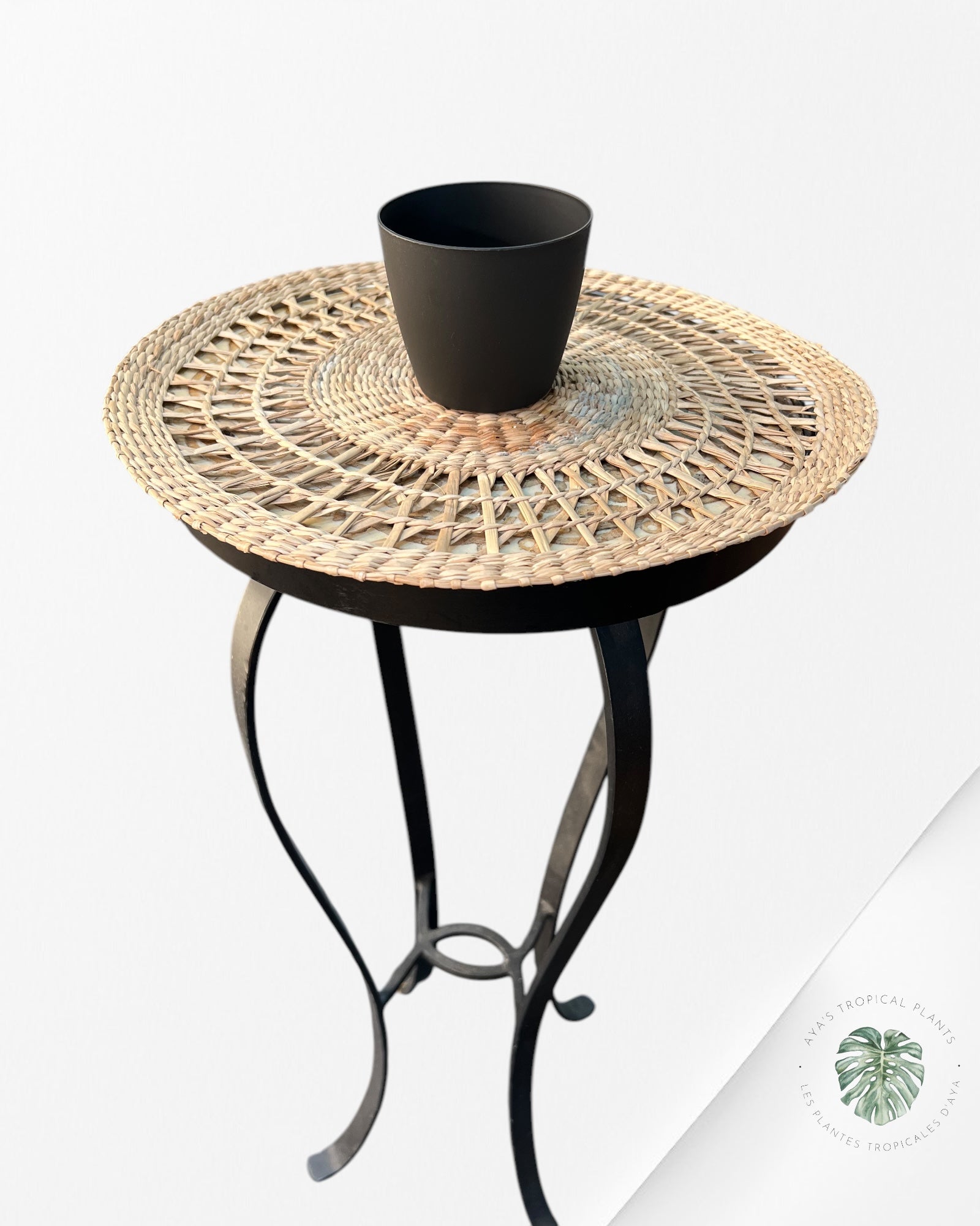 Plant pot (cache pot) 9cm black mate