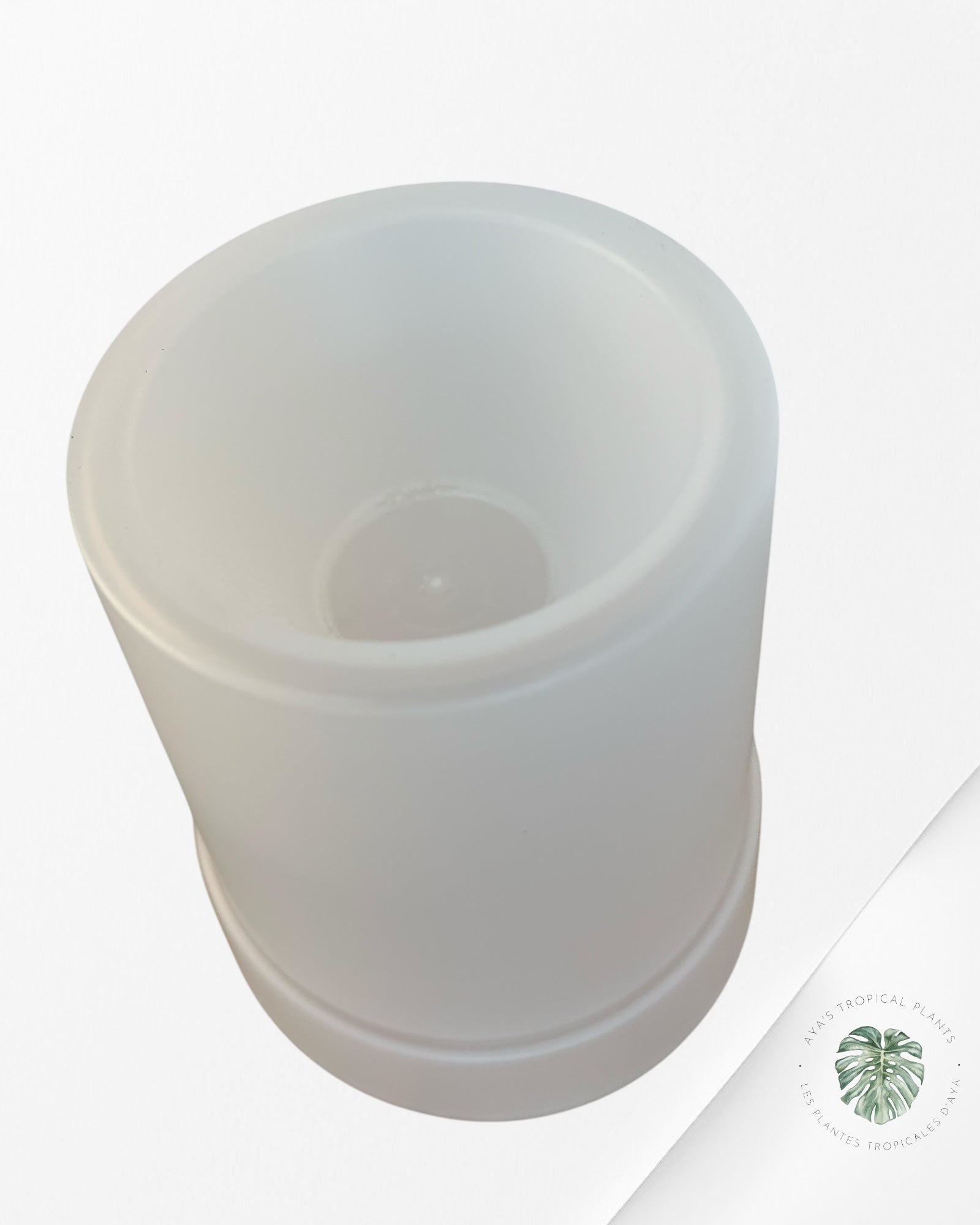 12,5 cm - Semi-Transparent Plastic Orchid Pot