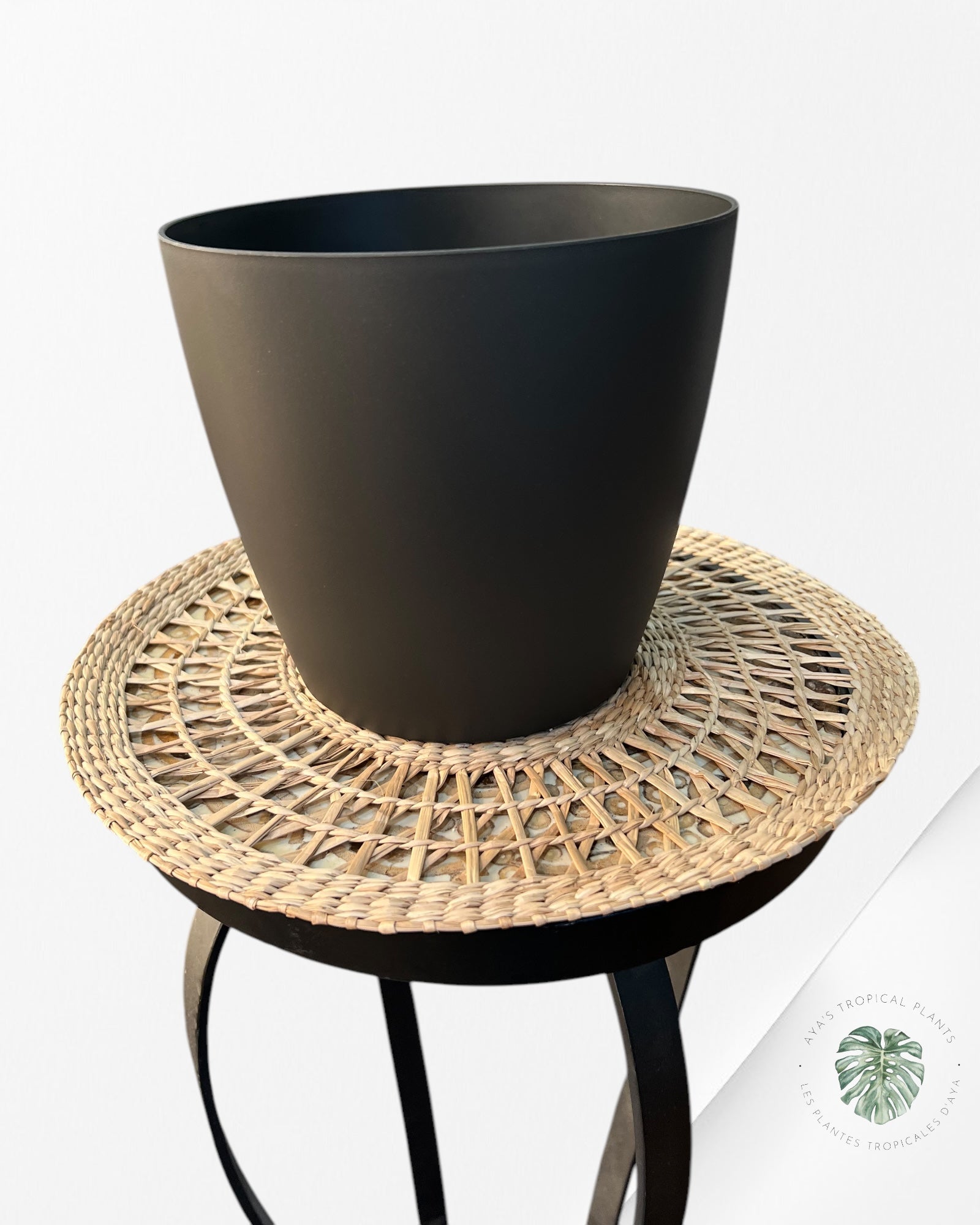 Plant pot (cache pot) 20cm black mate
