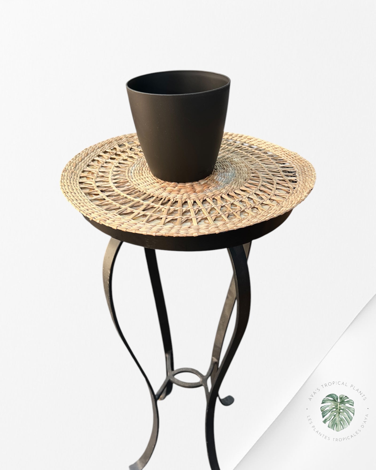 Plant pot (cache pot) 12cm black mate