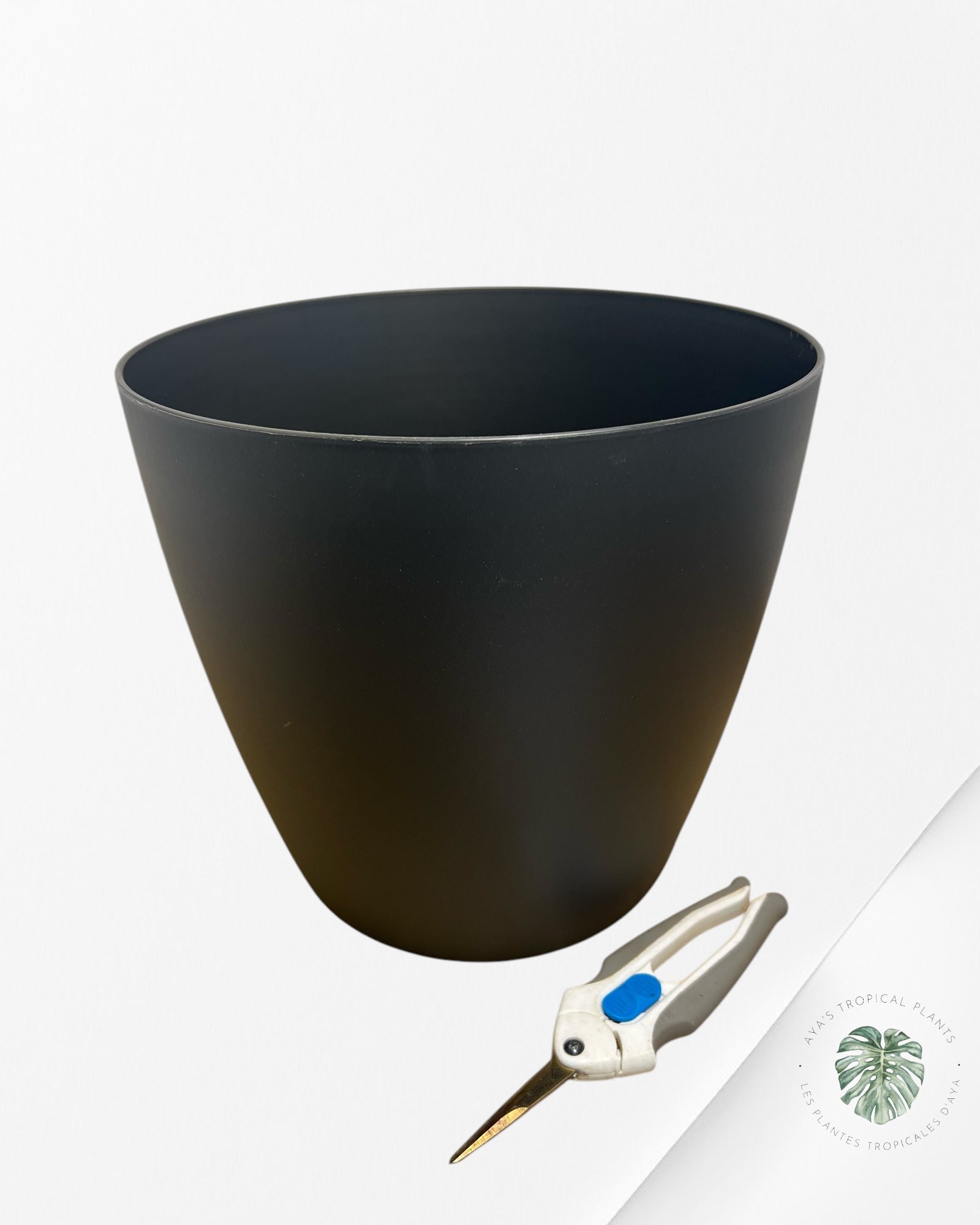 Plant pot (cache pot) 25cm black mate
