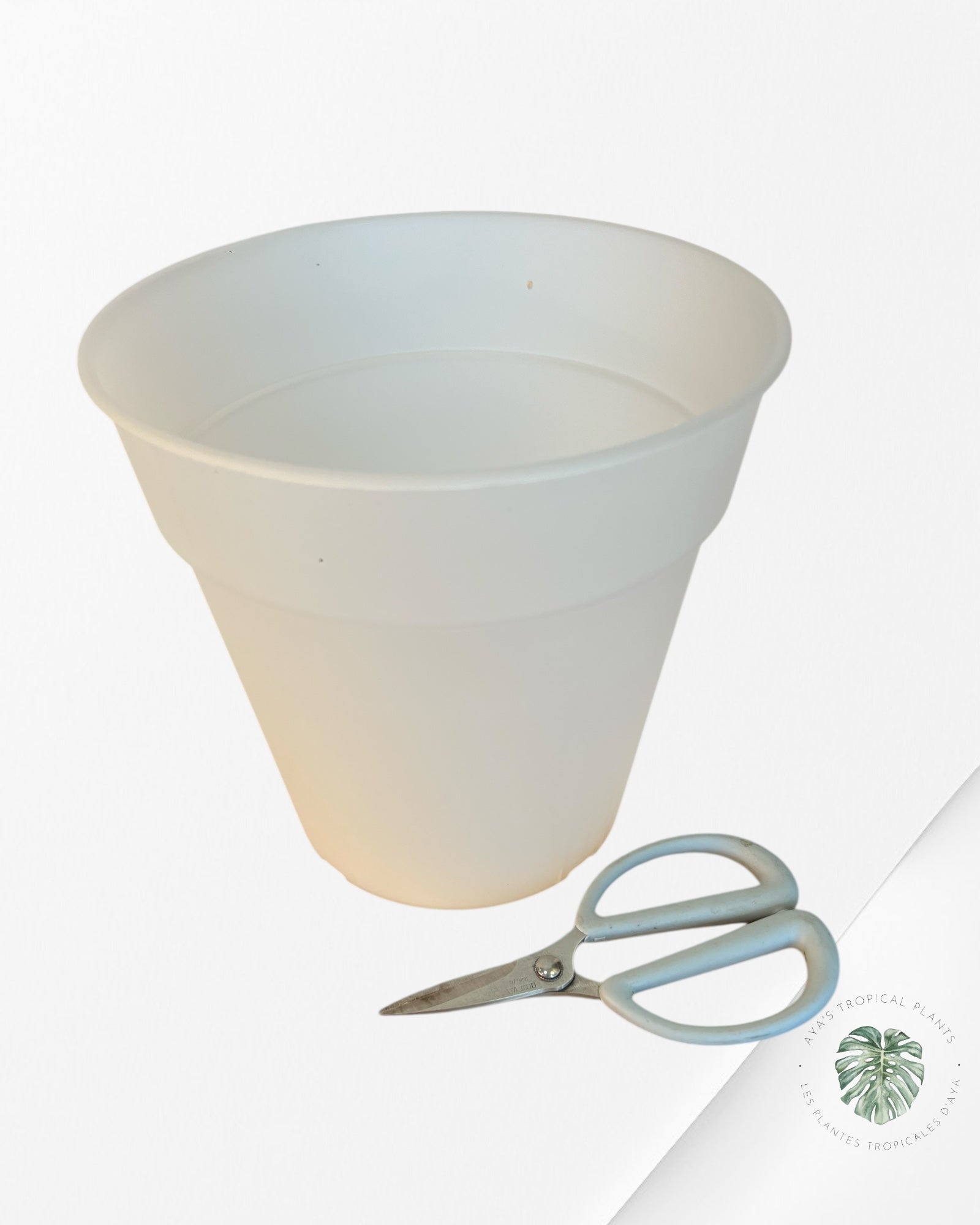 21 cm - Semi-Transparent Plastic Orchid Pot