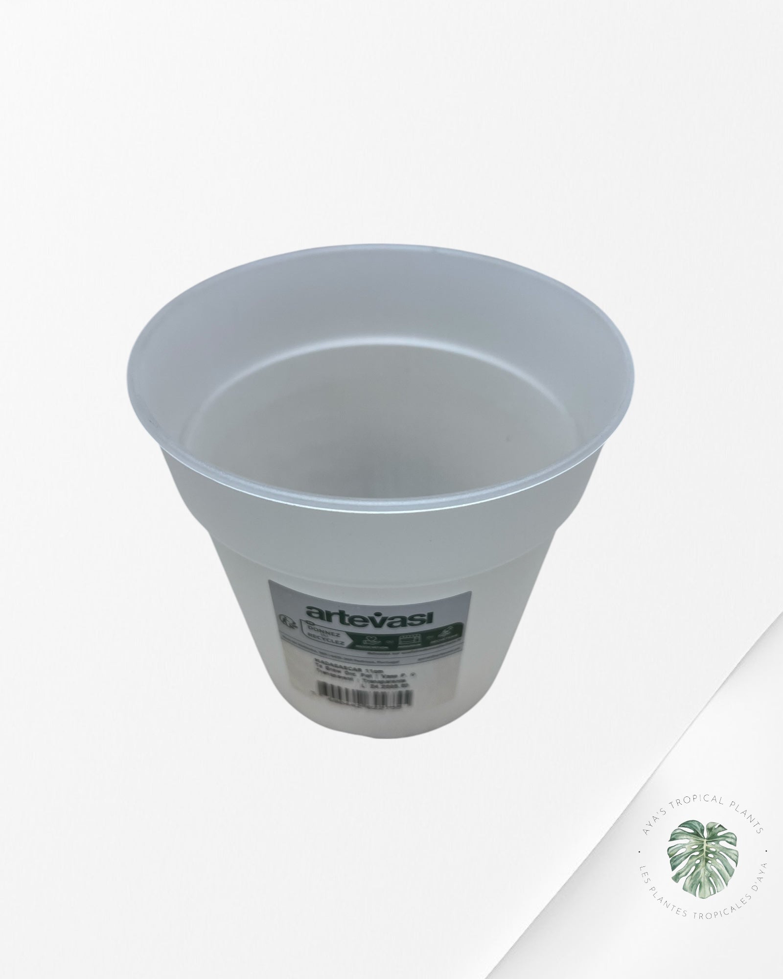 11 cm - Semi-Transparent Plastic Orchid Pot